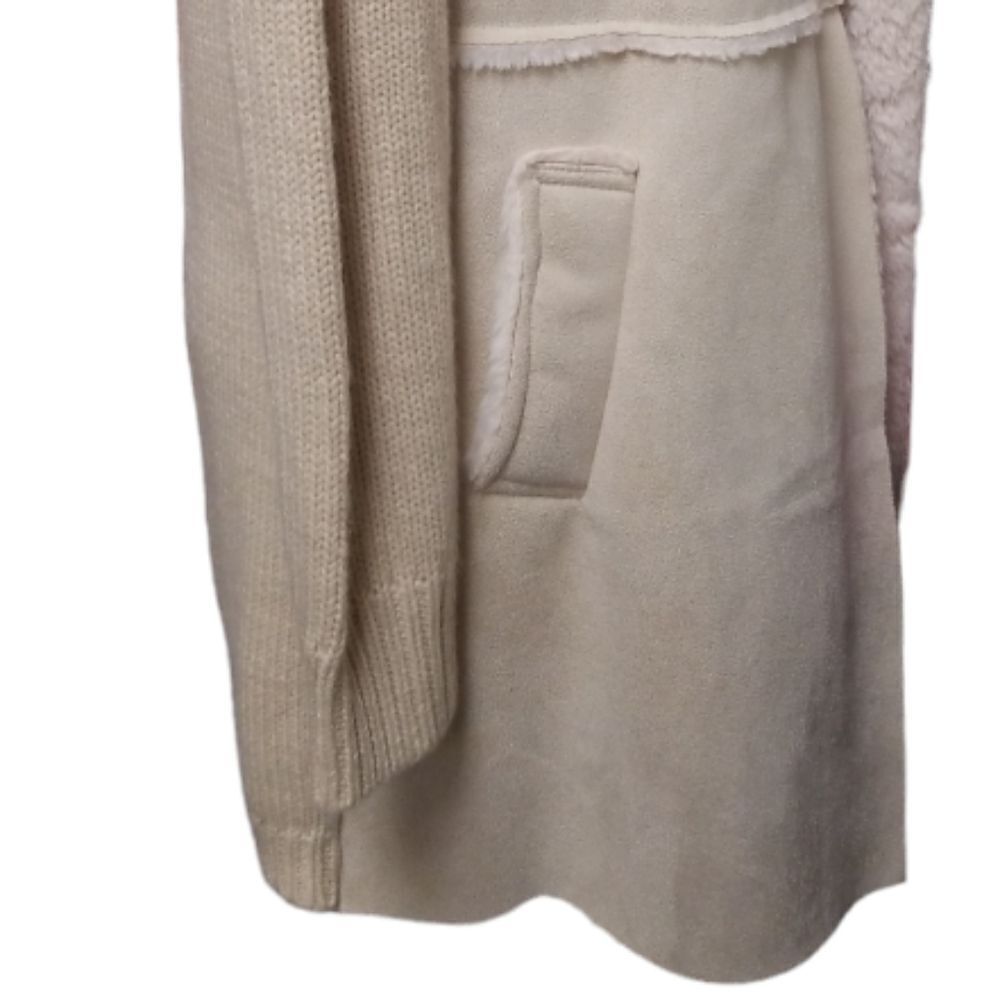 Twelfth Love Sweater Suede Tan Coat Jacket Size Small - Picture 3 of 9